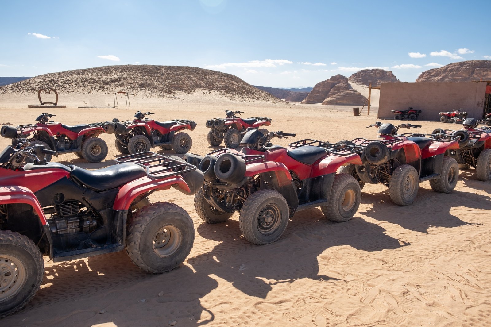 Explore the Sinai desert on a thrilling quad motorbike safari adventure near Sharm el Sheikh in